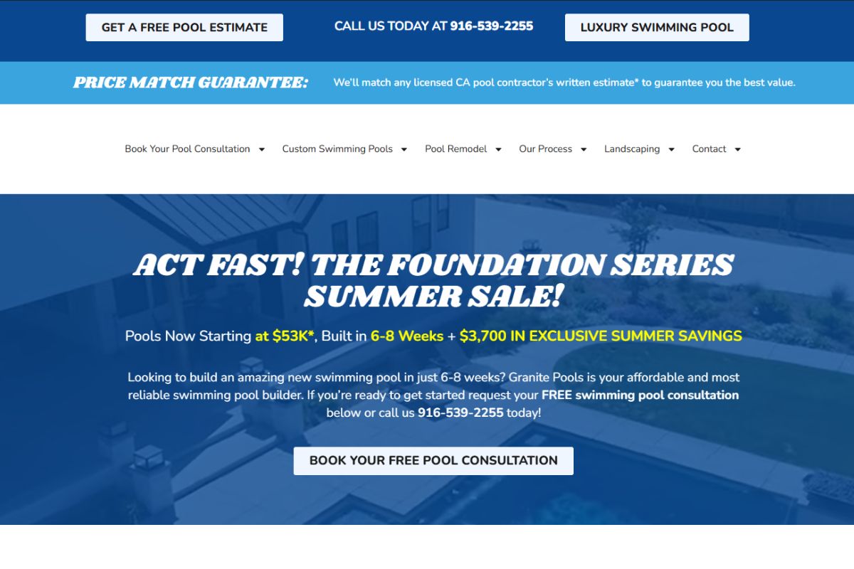 Case Study - Local Pool Builder SEO Win